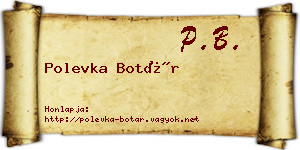 Polevka Botár névjegykártya